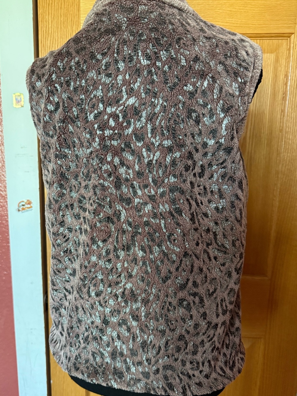 Lisa International Plush Ribbed Knit Vest in Beige - Picture 3 of 4